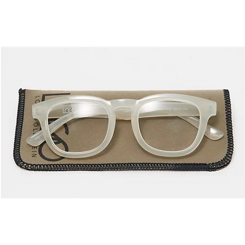 LOGO Lori Goldstein Chic Readers Thick Frame Pink Clear 1.5 #78286 - Picture 2 of 4